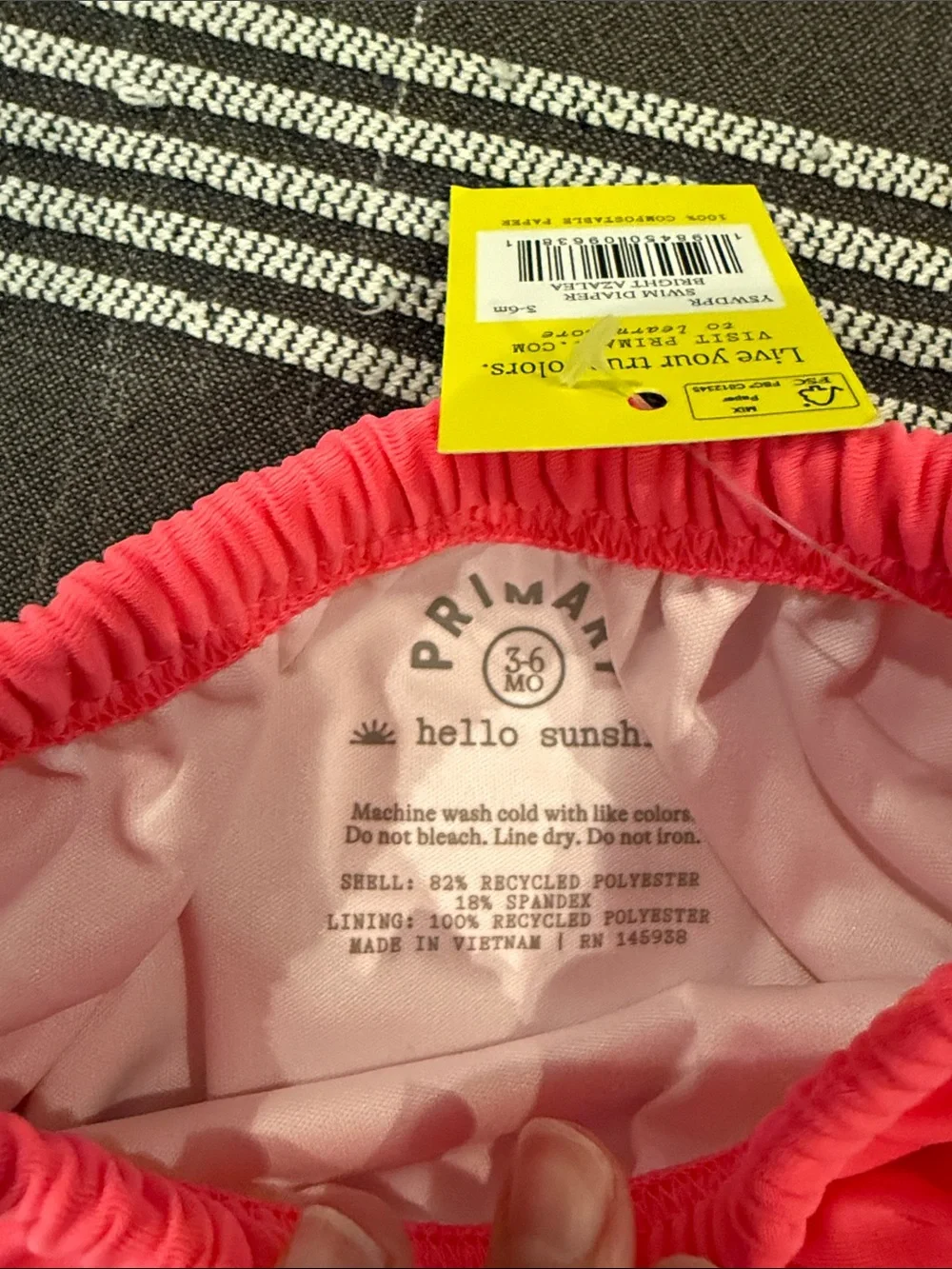 Primary Hot Pink Kids Swim Diaper Cover
